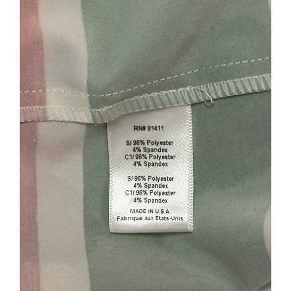 CLOVER CANYON Striped Spaghetti Strap Slip Mini Dress Resort Tropical Blouson SI - Picture 7 of 8